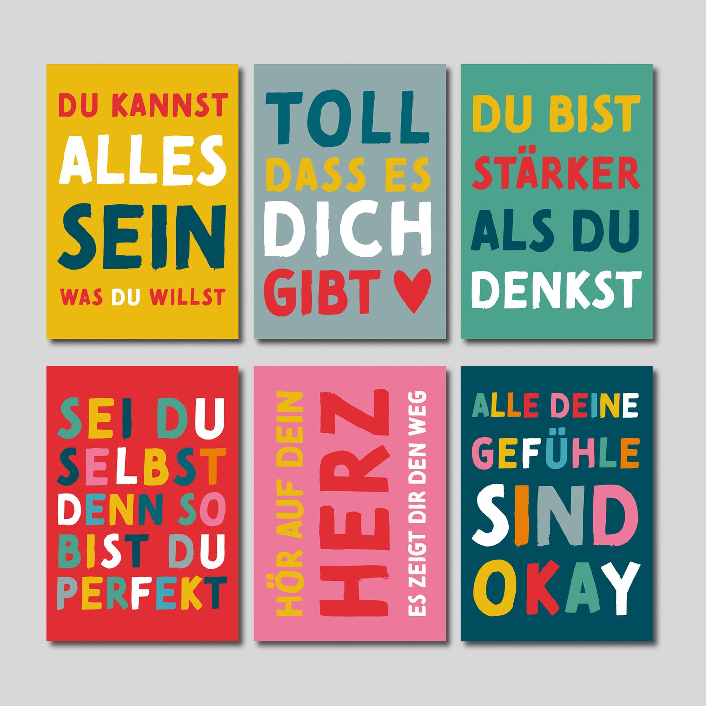 Mutmacher-Kartenset BUNT – Ermutigende Postkarten für starke Momente (10er-Set)