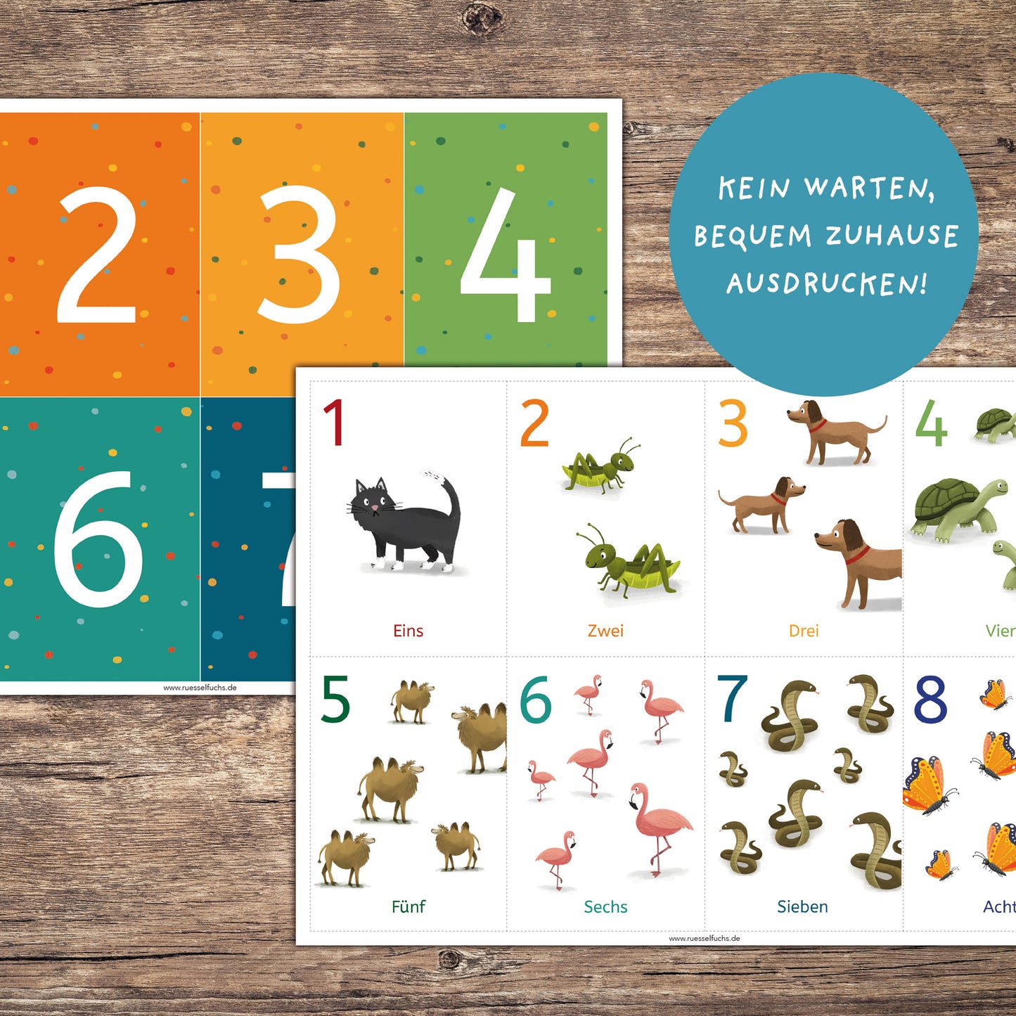 Zahlenkarten von 1-10 zum Ausdrucken | PDF Download