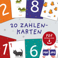 Bild in Galerie-Betrachter laden, Zahlenkarten 1–10 für Kinder | PDF Download