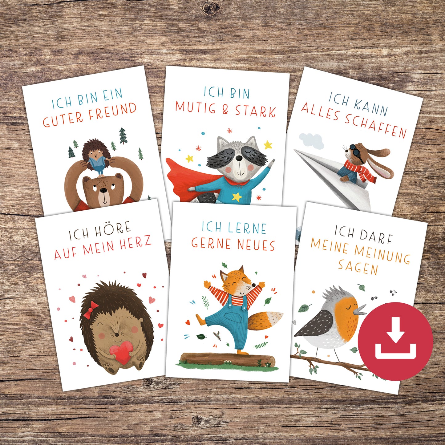 40 Affirmationskarten für Kinder zum Ausdrucken | PDF Download