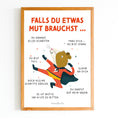 Bild in Galerie-Betrachter laden, Mutmachposter für Kinder „Falls du etwas Mut brauchst …“ | PDF Download