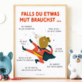 Bild in Galerie-Betrachter laden, Mutmachposter für Kinder „Falls du etwas Mut brauchst …“ | PDF Download