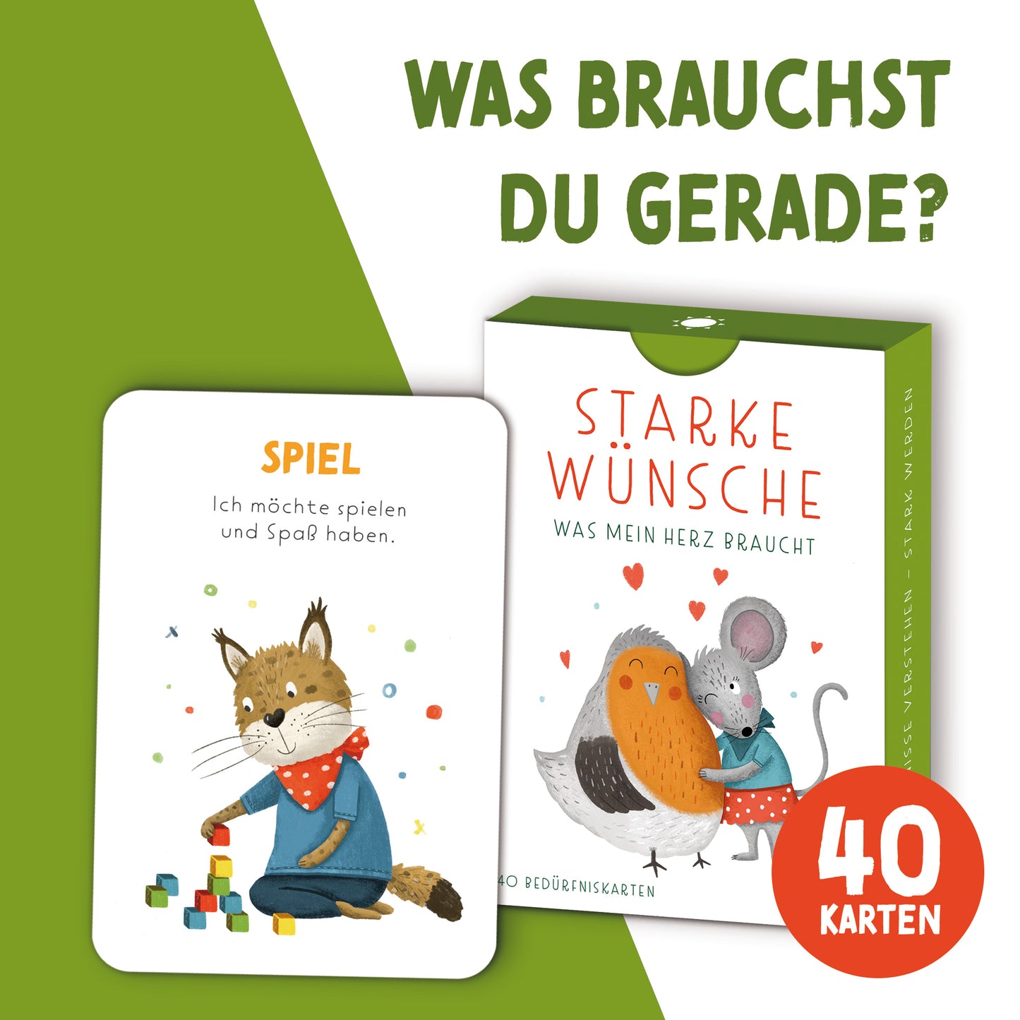 40 Bedürfniskarten für Kinder