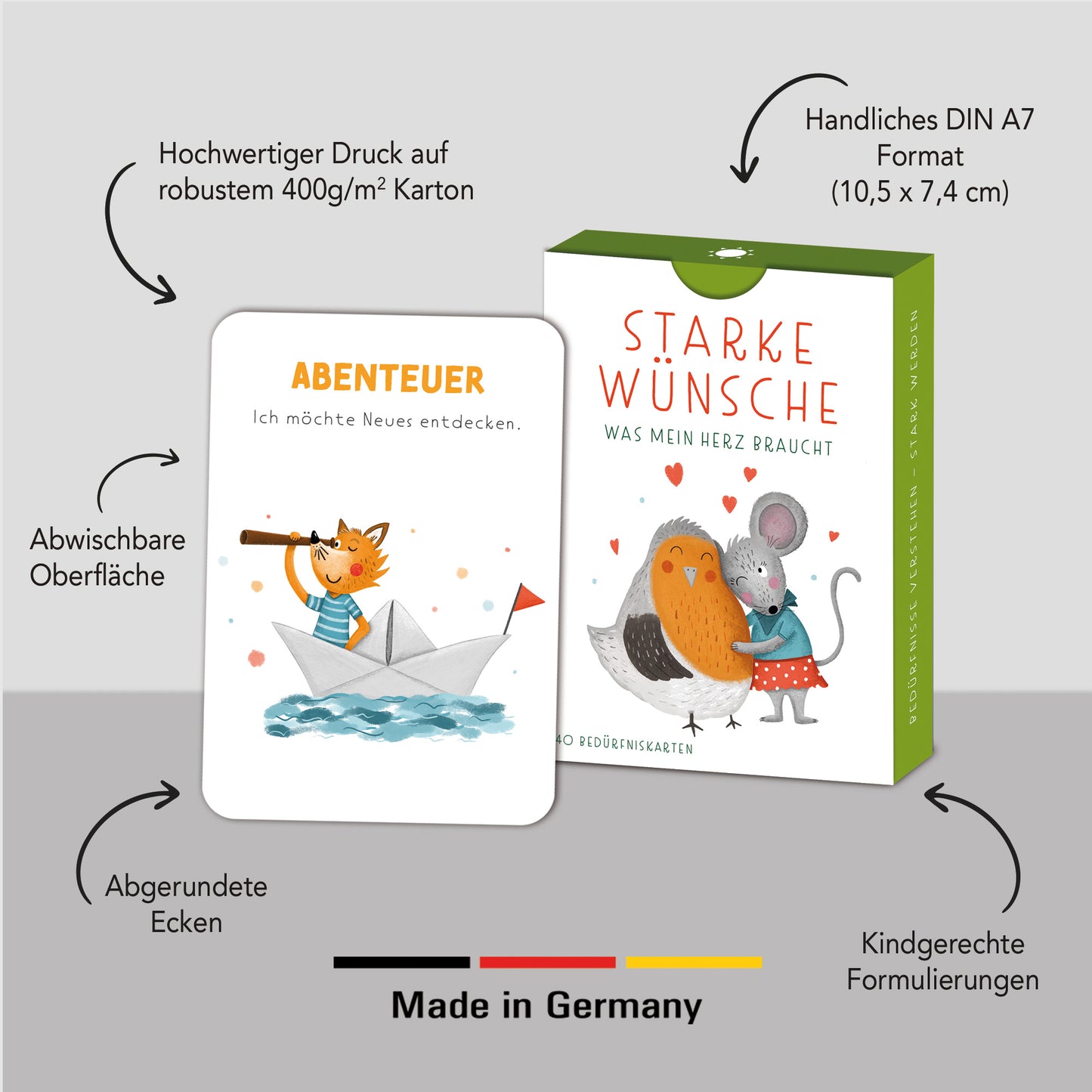 40 Bedürfniskarten für Kinder