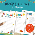 Bild in Galerie-Betrachter laden, Familien Bucket List | Jahres- & Saisonlisten als PDF