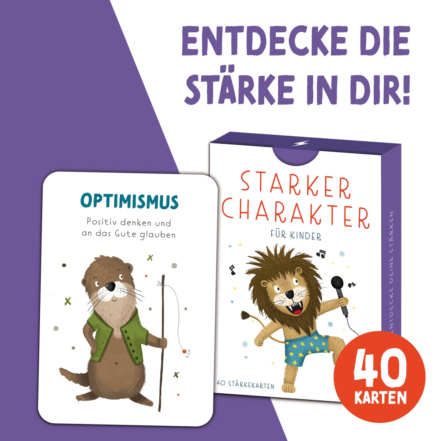 Stärkekarten für Kinder | 40 Charakterstärken