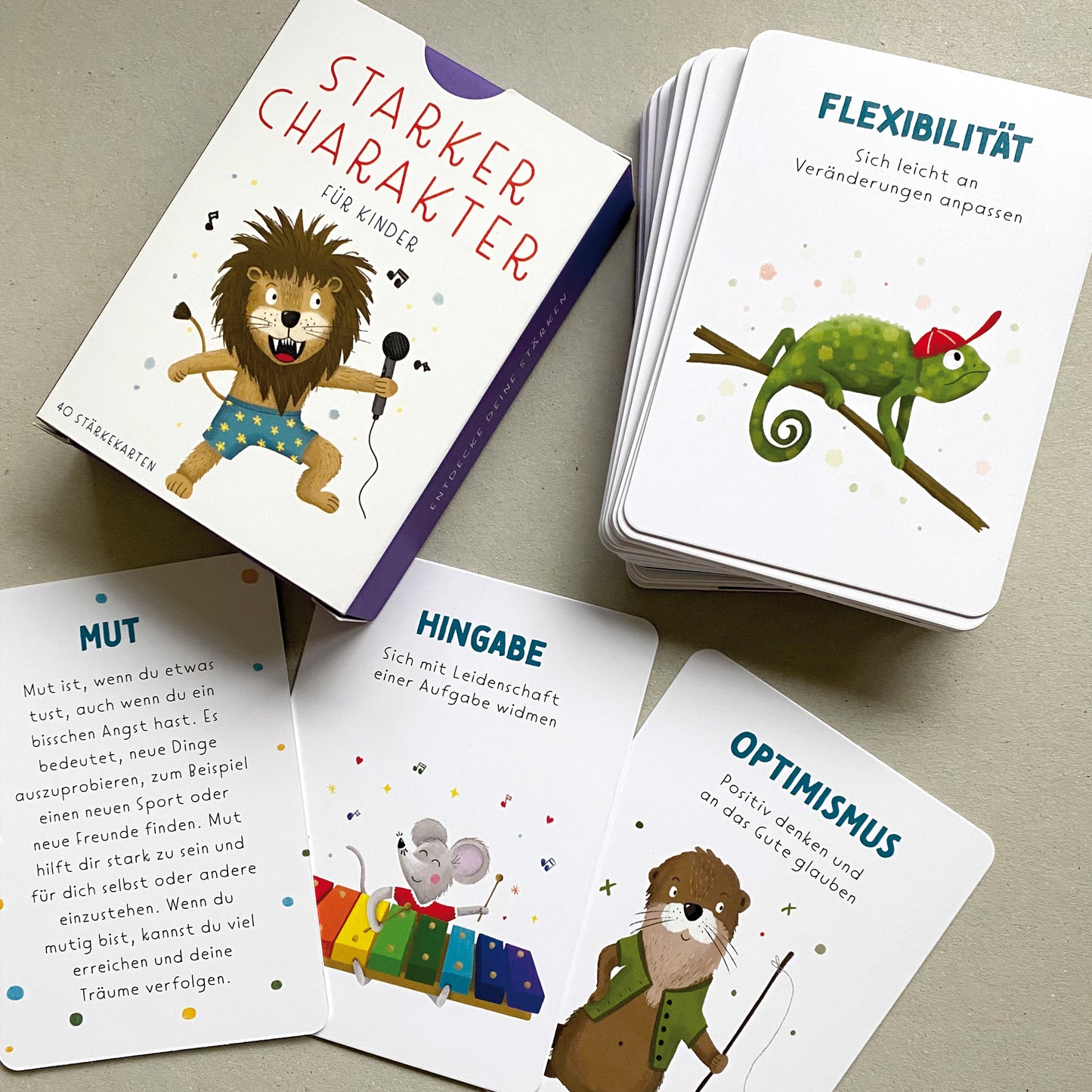 Stärkekarten für Kinder | 40 Charakterstärken