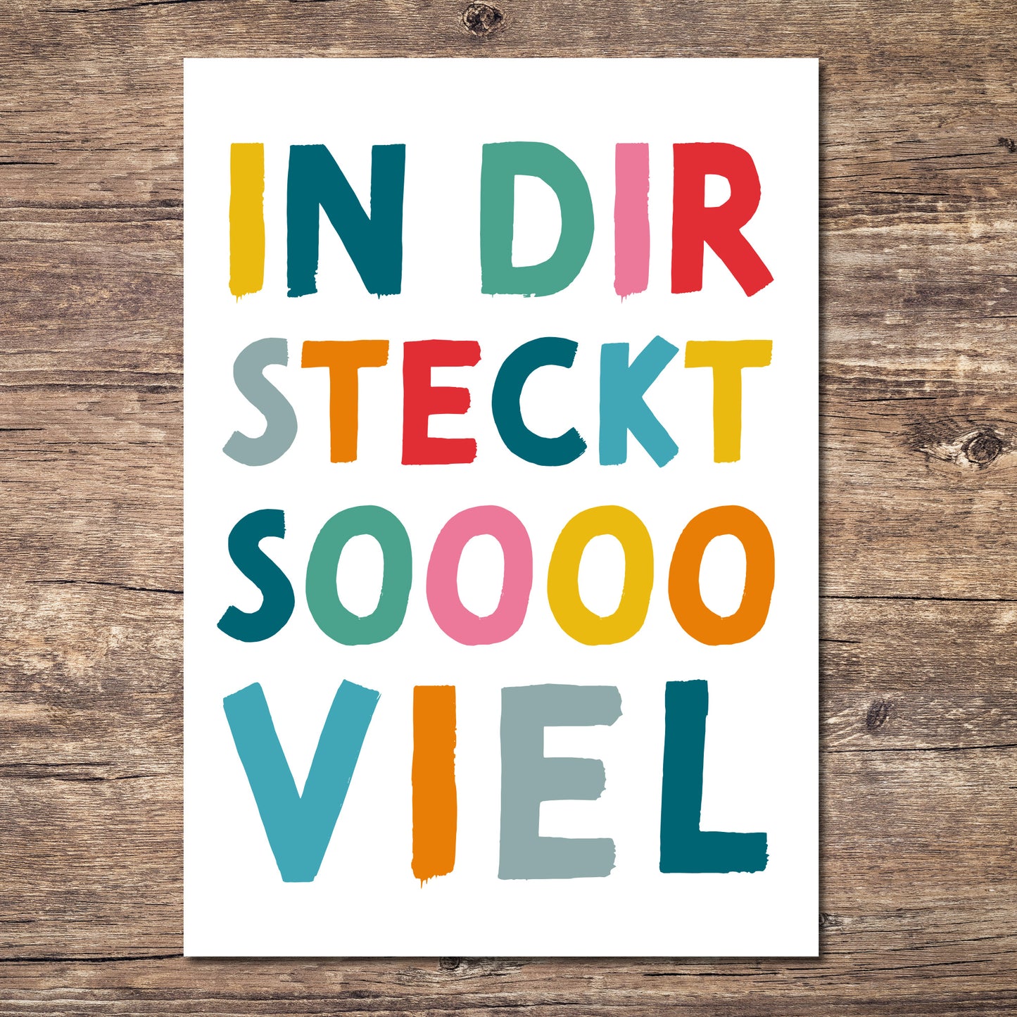 Postkarte Mutmacher "In dir steckt sooooo viel"