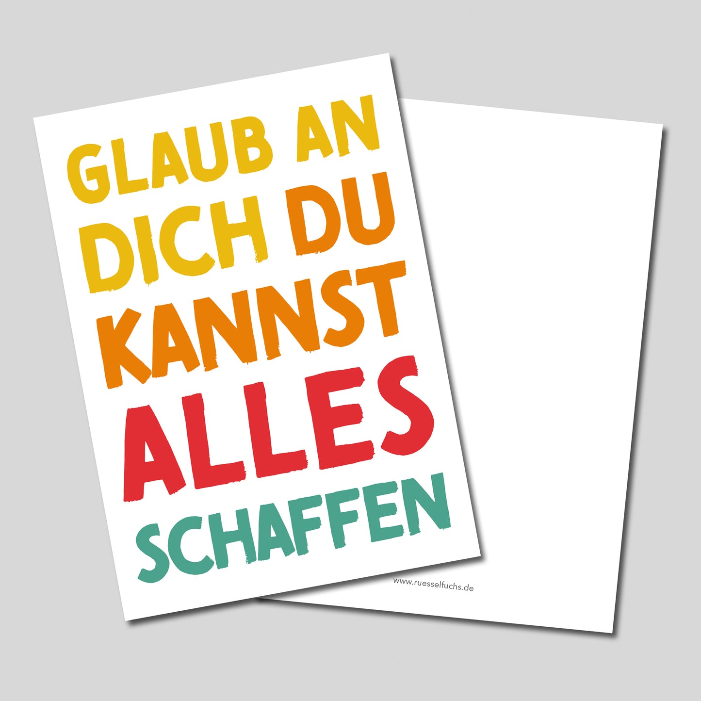 Postkarte Mutmacher "Glaub an dich, du kannst alles schaffen"