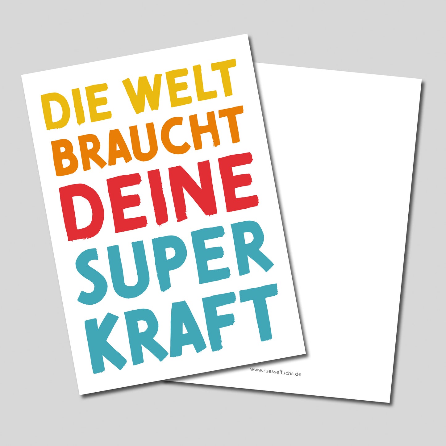 Postkarte Mutmacher "Die Welt braucht deine Superkraft"