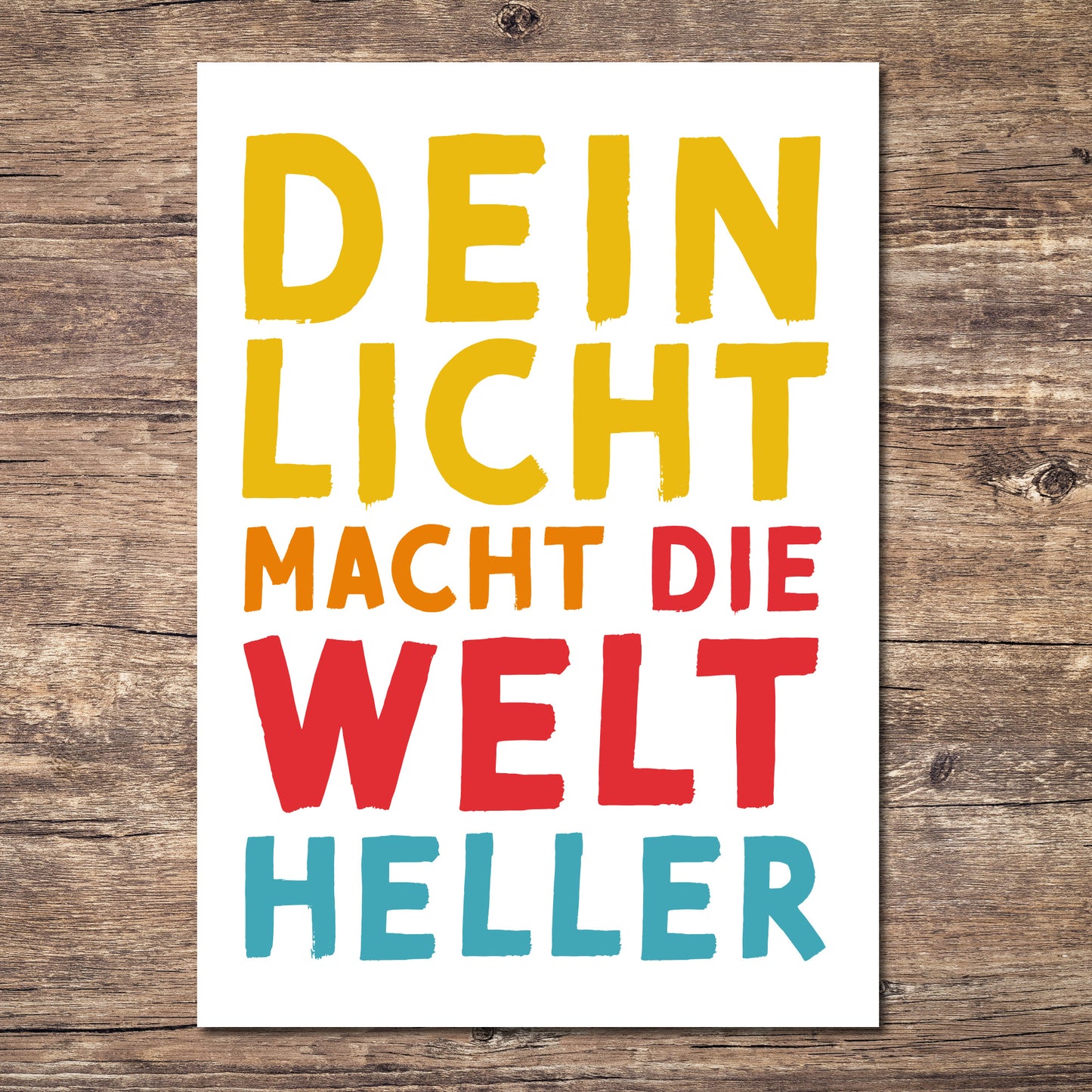 Postkarte Mutmacher "Dein Licht macht die Welt heller"