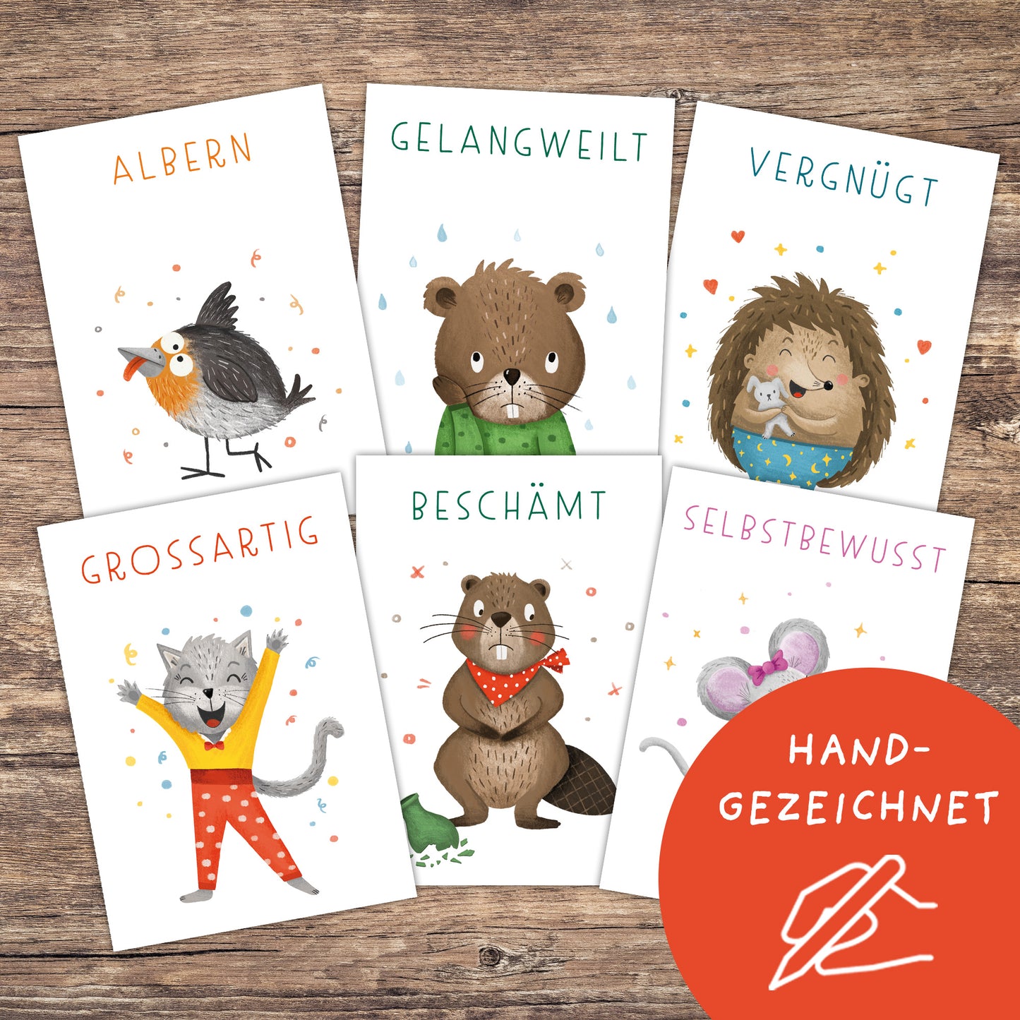 40 Gefühlskarten für Kinder zum Ausdrucken | PDF Download