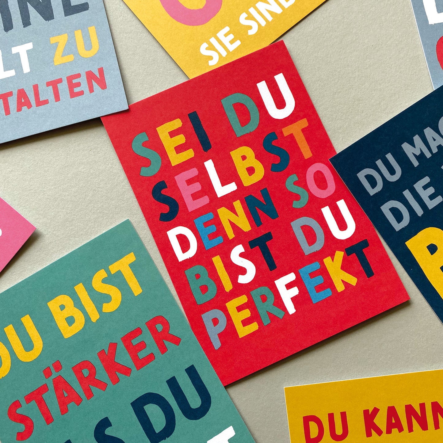 Postkarte Mutmacher "Sei du selbst, denn so bist du perfekt"