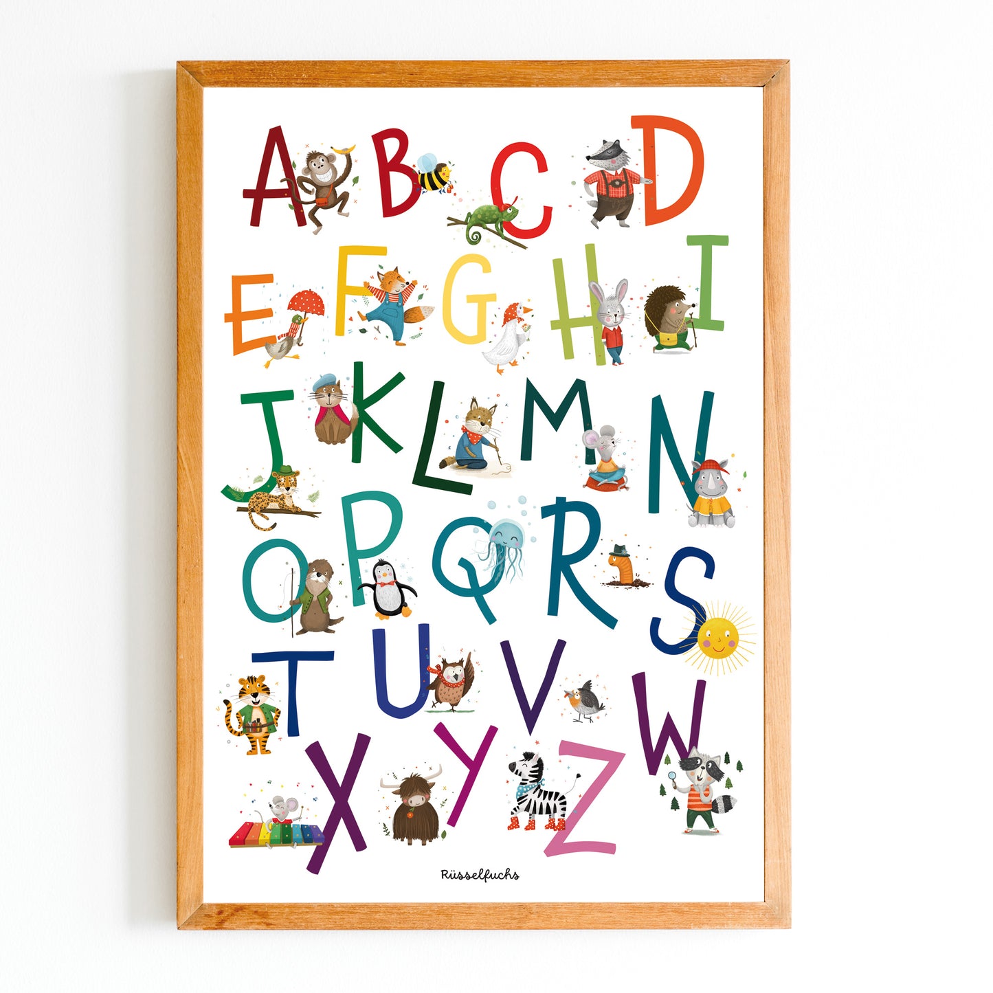 ABC Poster für Kinder zum Ausdrucken | Formate A4, A3, A2 | PDF Download