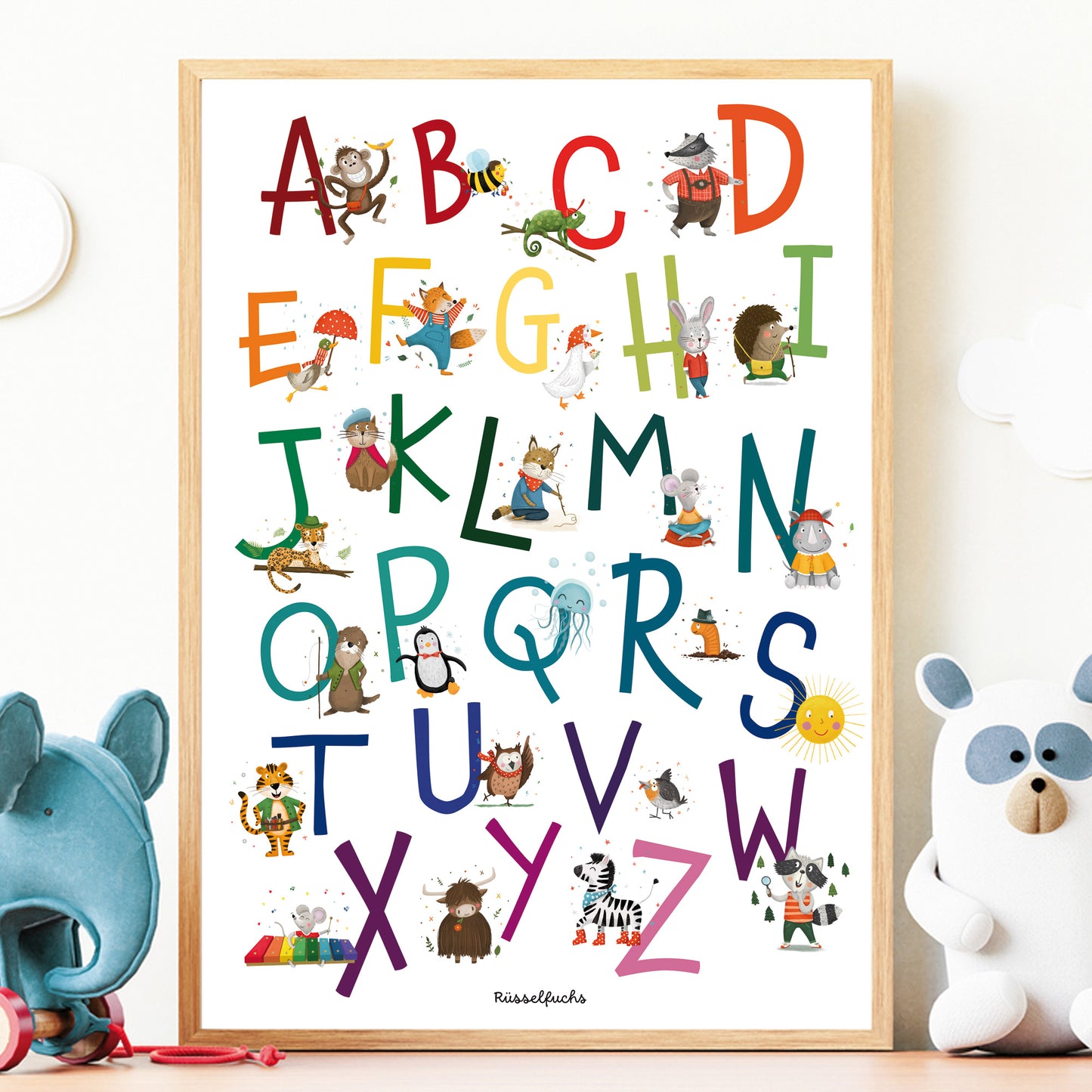 ABC Poster für Kinder zum Ausdrucken | Formate A4, A3, A2 | PDF Download