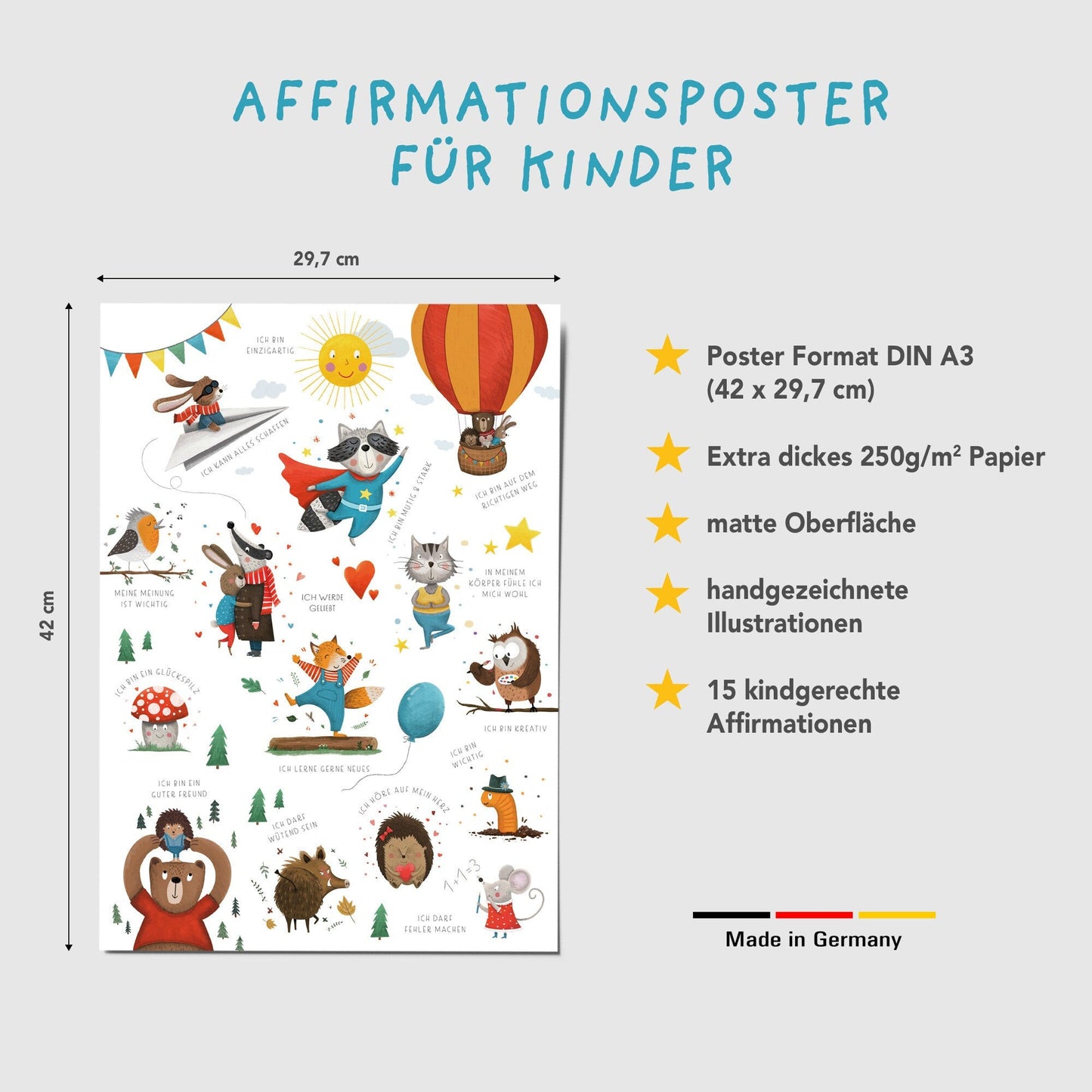 Affirmationsposter Kinder