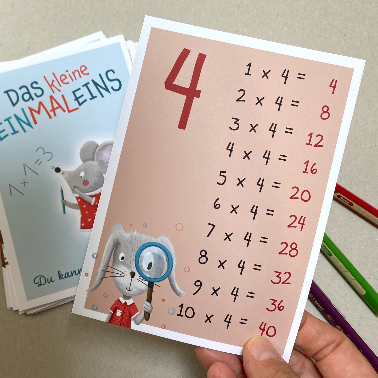 Einmaleins Karten zum Ausdrucken | Zahleneihen 1-10 | PDF Download