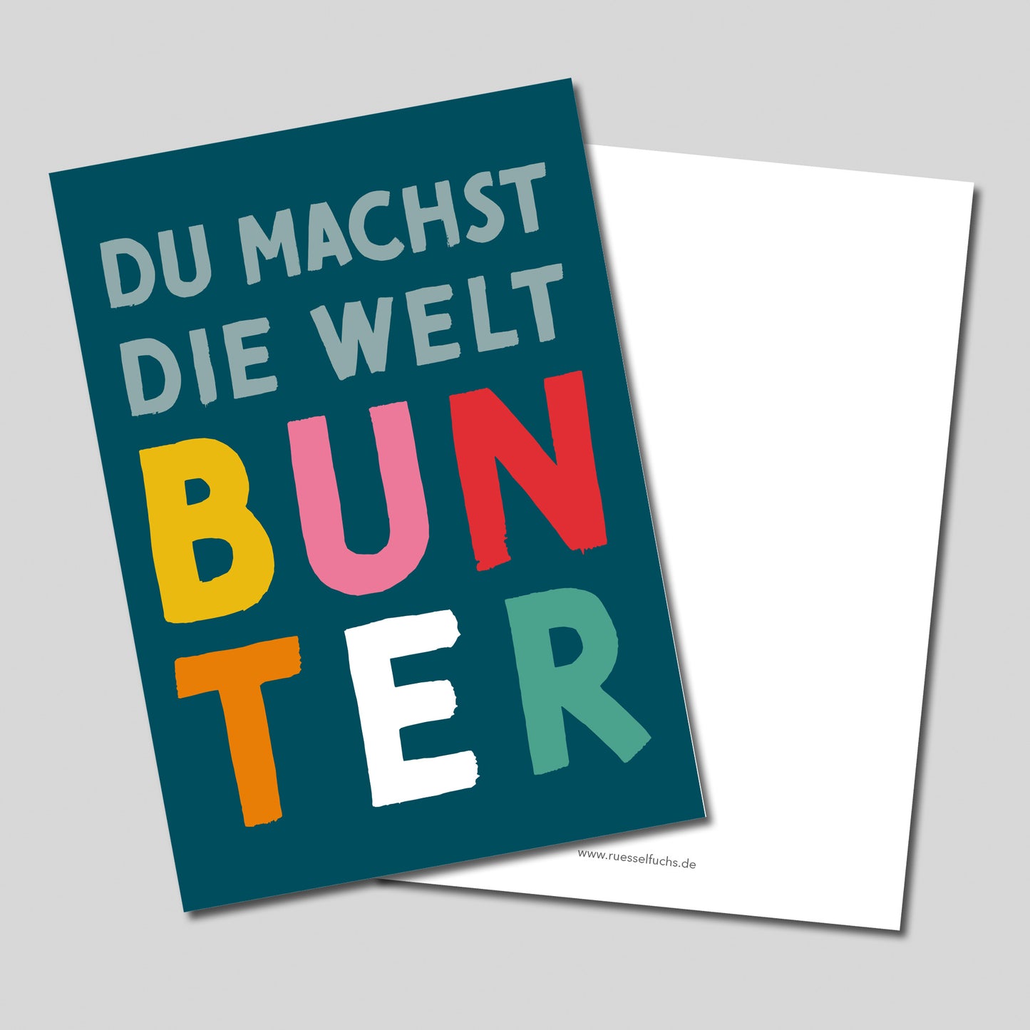 Postkarte Mutmacher "Du machst die Welt bunter"
