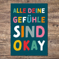 Bild in Galerie-Betrachter laden, Mutmacher-Postkarte "Alle deine Gefühle sind okay"
