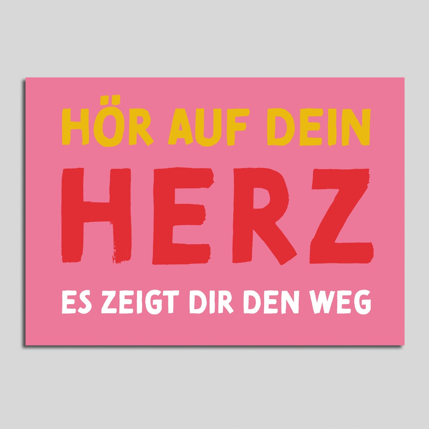 Postkarte Mutmacher "Hör auf dein Herz, es zeigt dir den Weg"