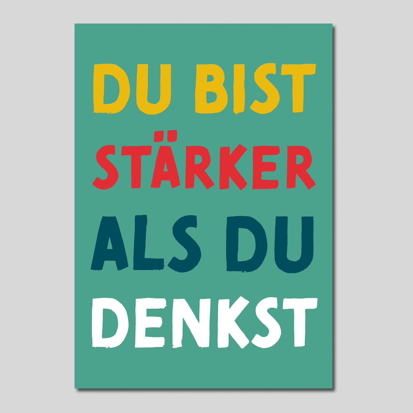 Postkarte Mutmacher "Du bist stärker als du denkst"