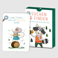 Bild in Galerie-Betrachter laden, Handgezeichnetes 'Suchen und Finden' Kartenspiel für Kinder: 40 Karten mit kreativen Suchaufträgen, die Kinder in die Natur einladen, um spannende Entdeckungen zu machen, verpackt in einer Faltschachtel.