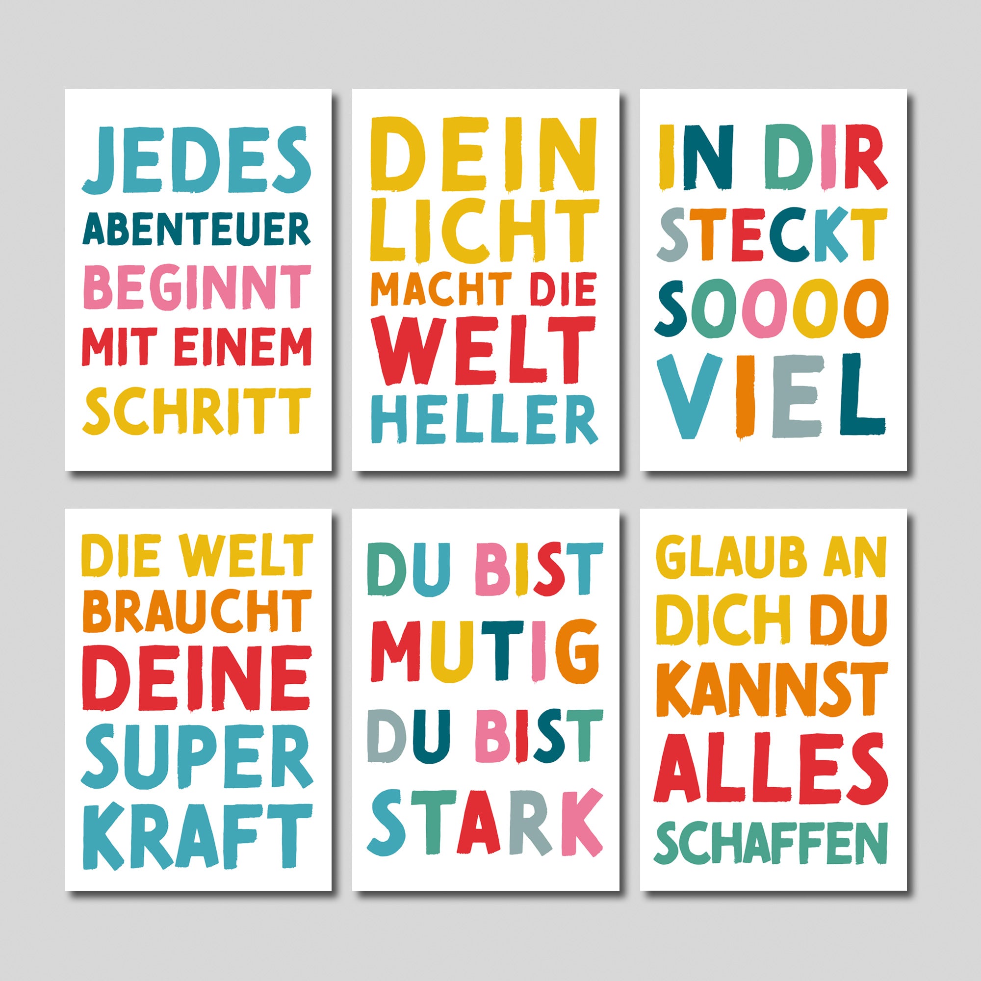 Mutmacher WEISS – Ermutigende Postkarten | 10er-Set