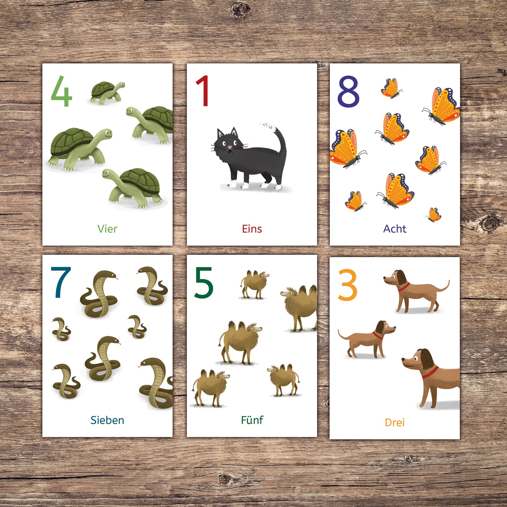 Zahlenkarten 1–10 für Kinder | PDF Download – Rüsselfuchs