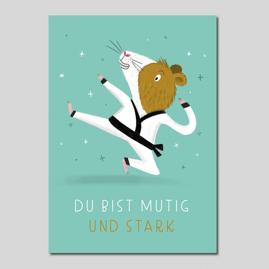 Postkarte Affirmation "Du bist mutig und stark"