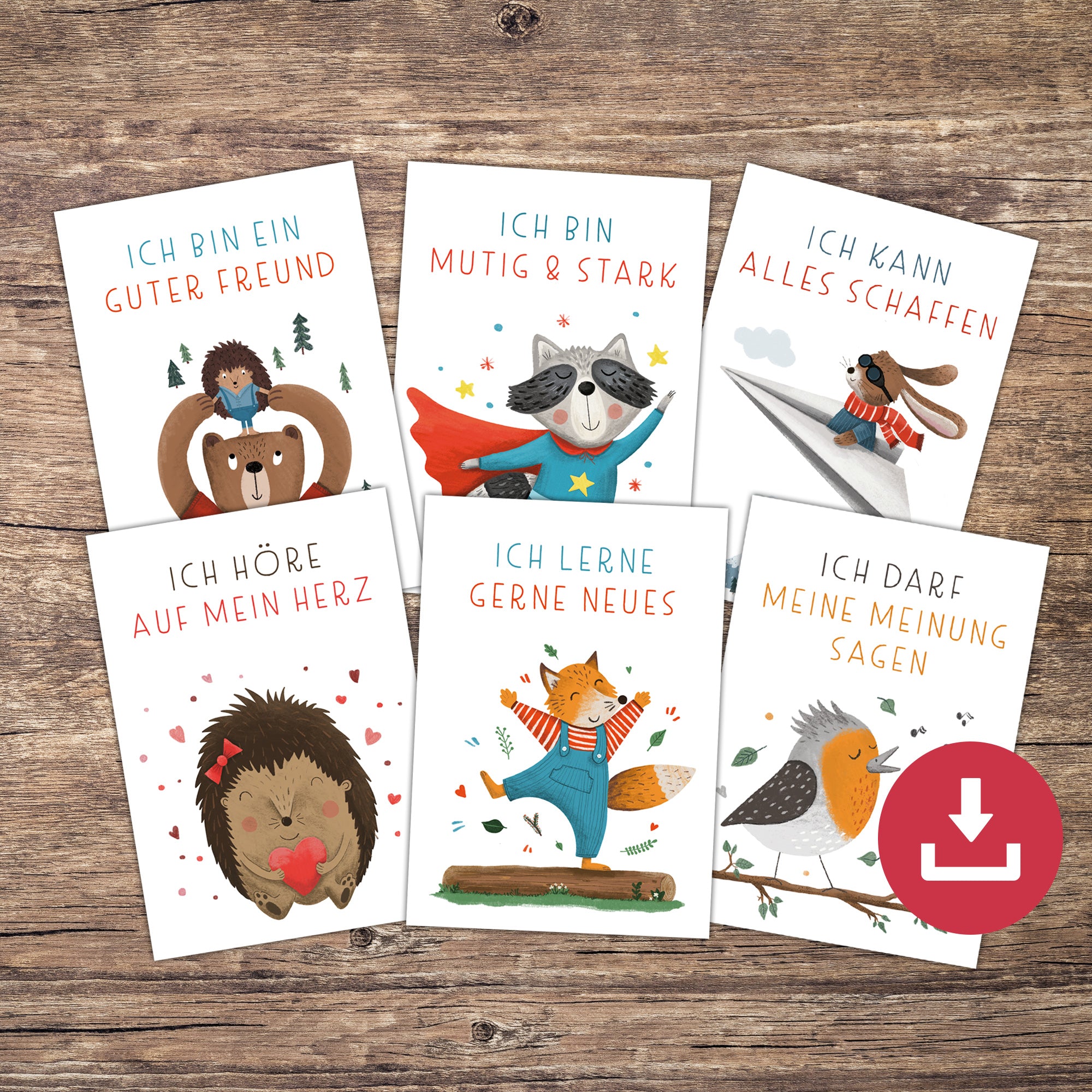 Starke Gedanken – Affirmationskarten für Kinder | PDF Download
