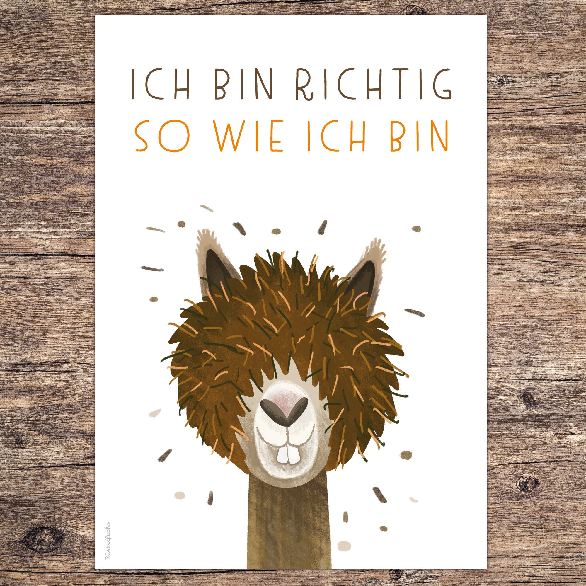 Affirmationsposter „Ich bin richtig so wie ich bin“ | PDF Download