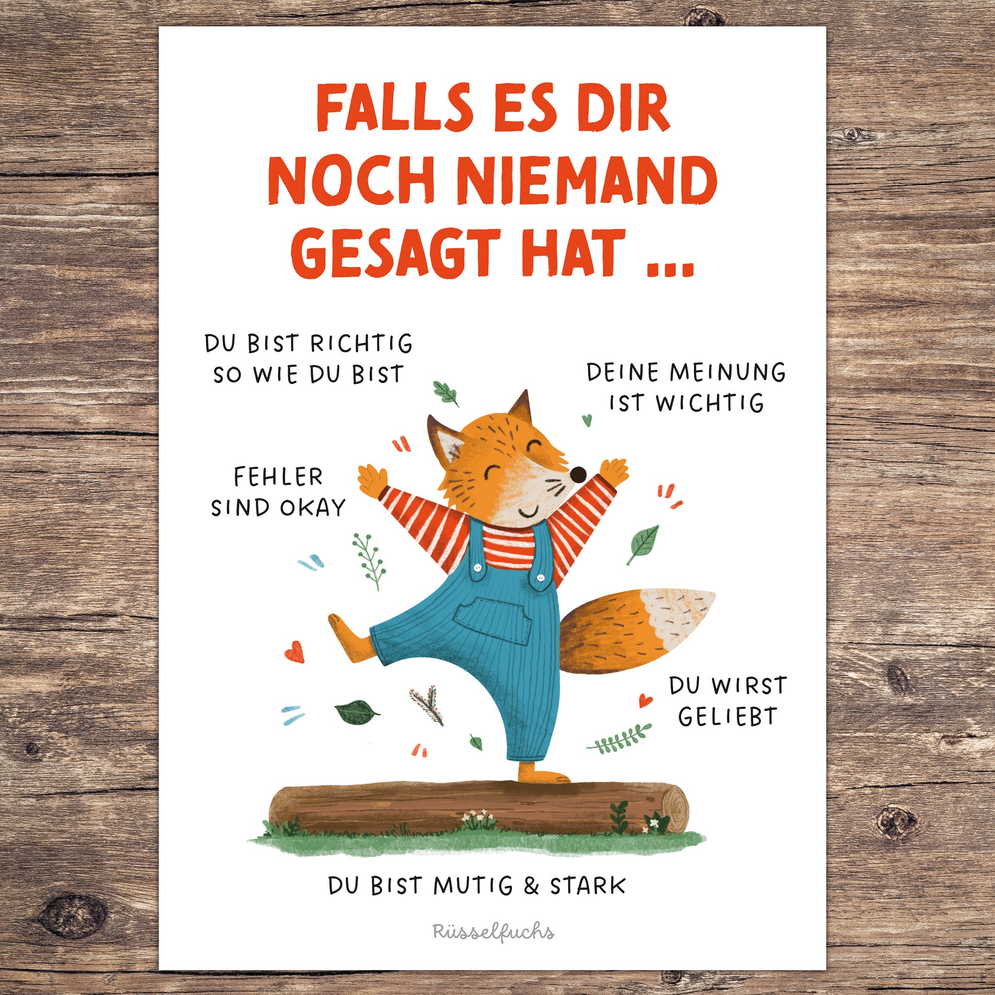 Mutmachposter für Kinder „Falls es dir noch niemand gesagt hat …“ | PDF Download