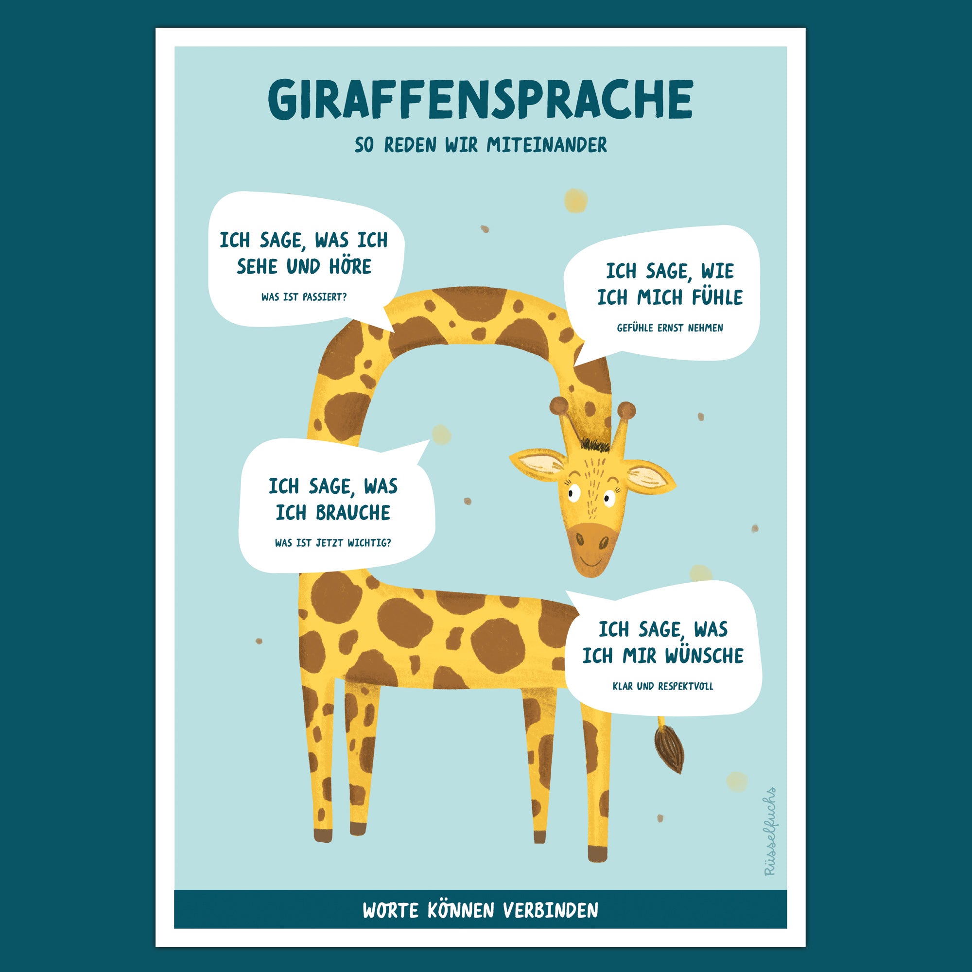 Giraffensprache – Poster zur Gewaltfreien Kommunikation | PDF Download