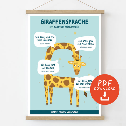 Giraffensprache – Poster zur Gewaltfreien Kommunikation | PDF Download
