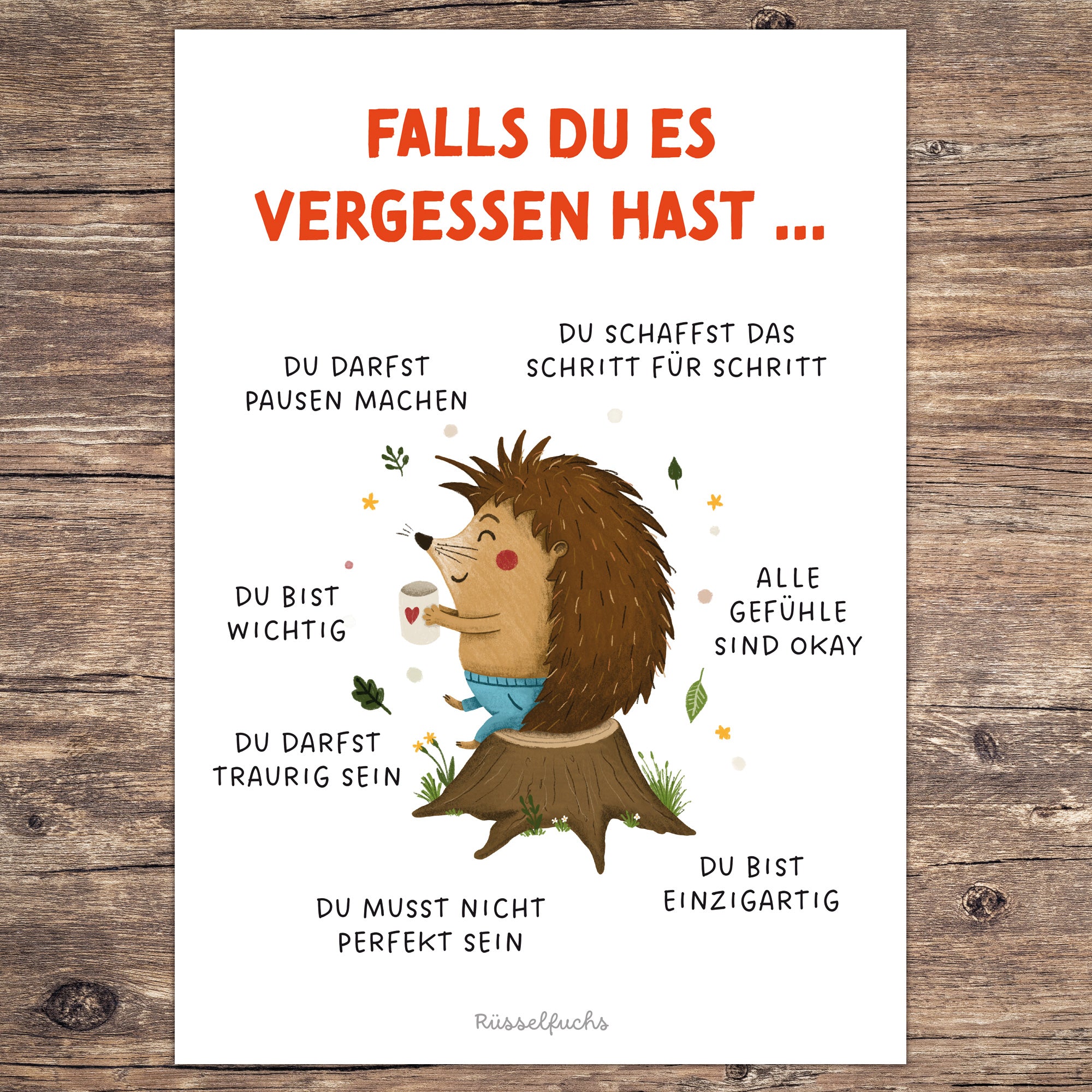 Mutmachposter für Kinder „Falls du es vergessen hast …“ | PDF Download