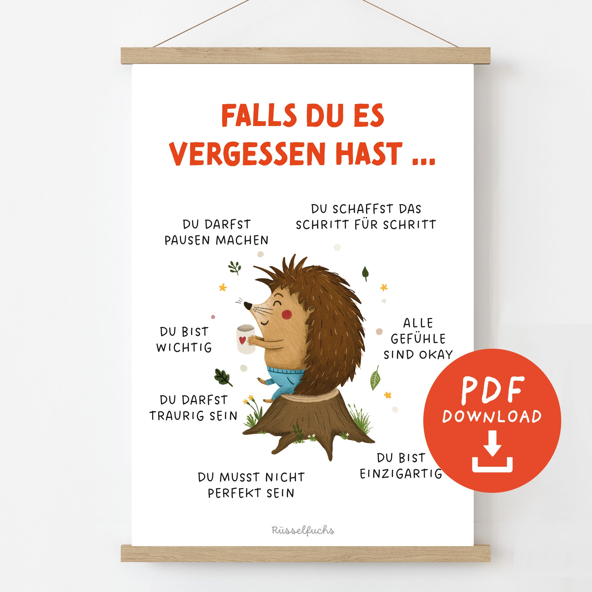Mutmachposter für Kinder „Falls du es vergessen hast …“ | PDF Download