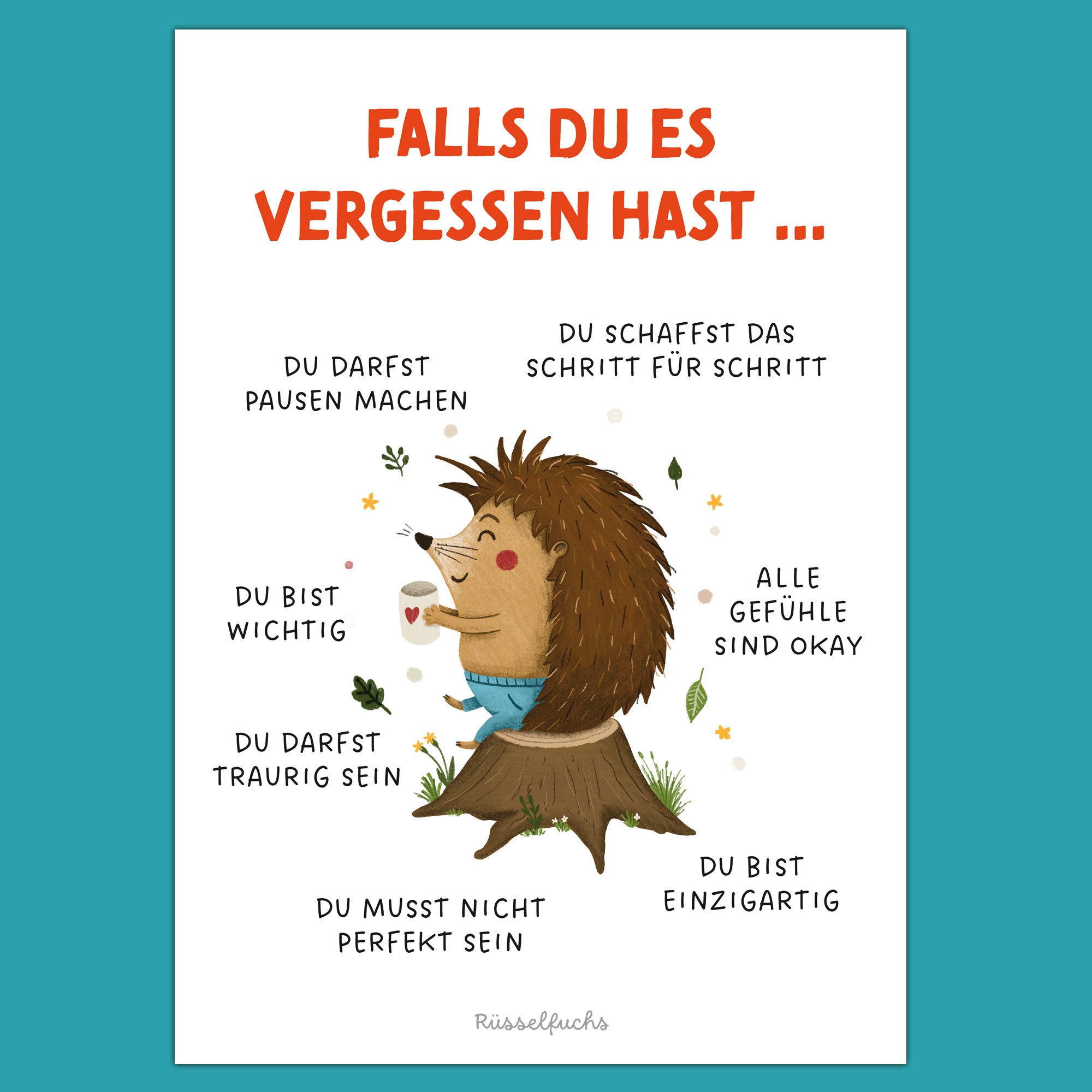 Mutmachposter für Kinder „Falls du es vergessen hast …“ | PDF Download