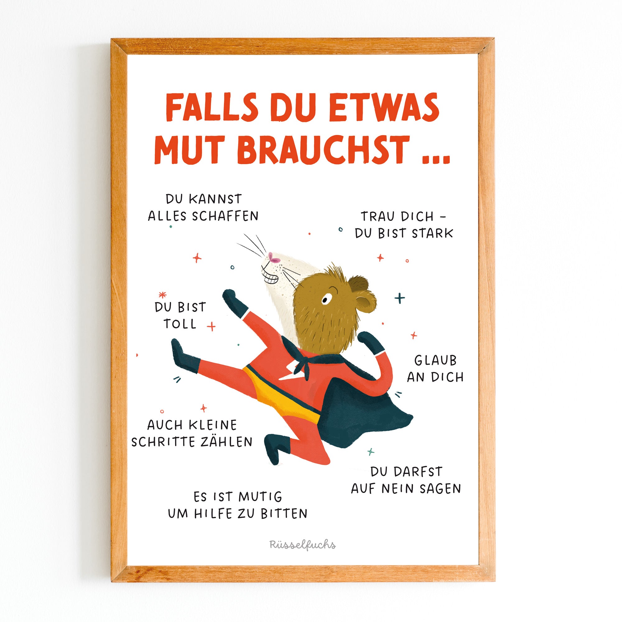 Mutmachposter für Kinder „Falls du etwas Mut brauchst …“ | PDF Download