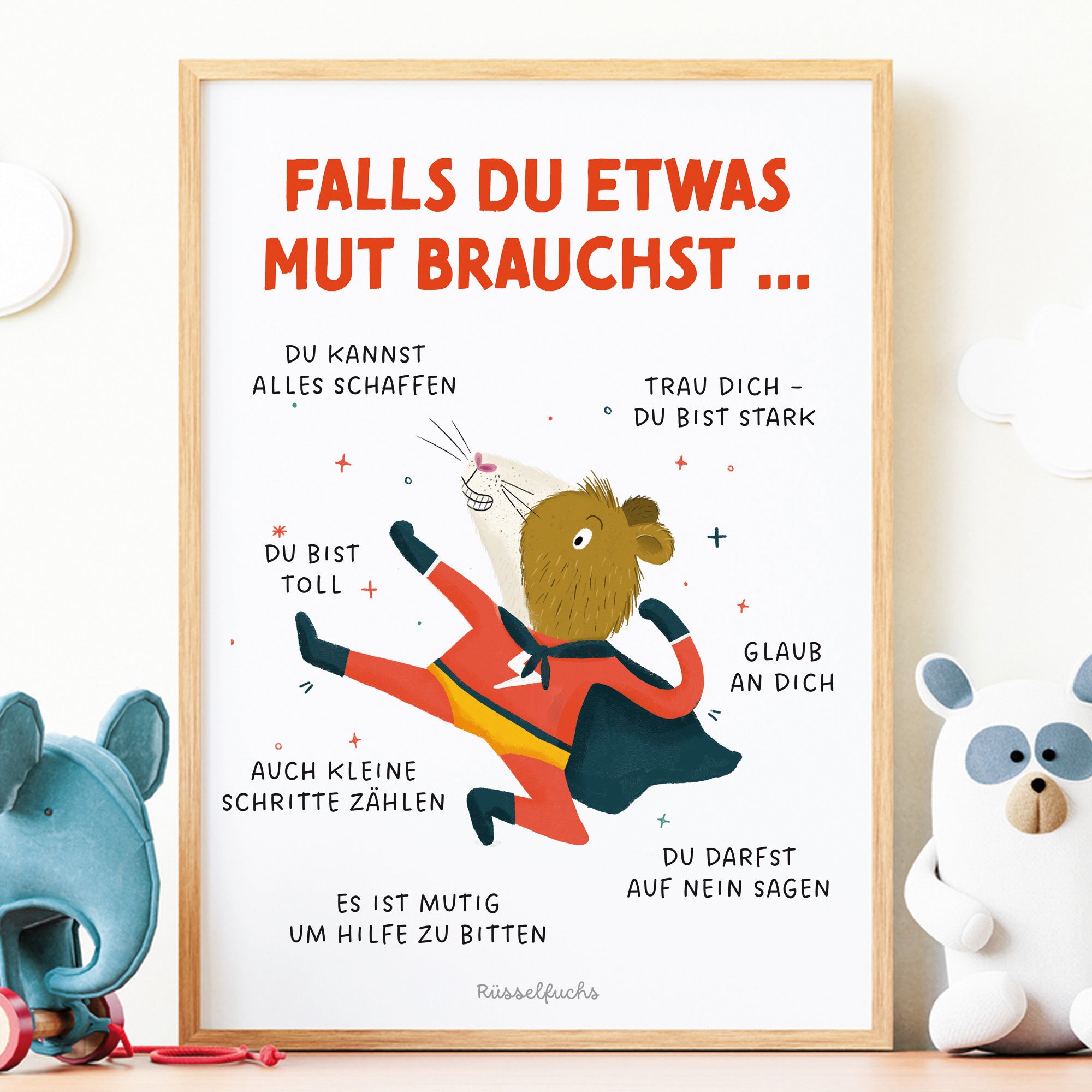 Mutmachposter für Kinder „Falls du etwas Mut brauchst …“ | PDF Download