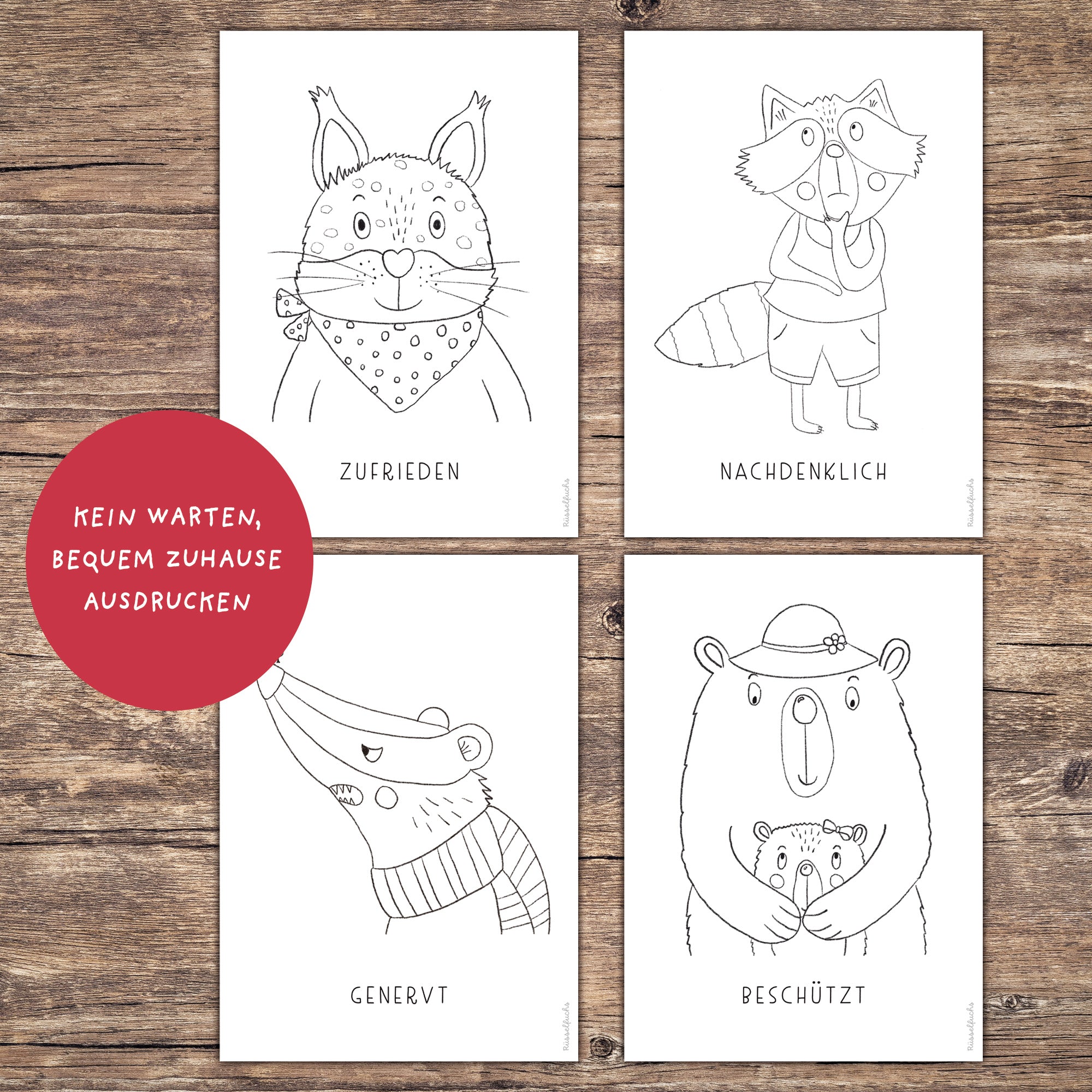 Gefühle-Ausmalbilder für Kinder | PDF Download