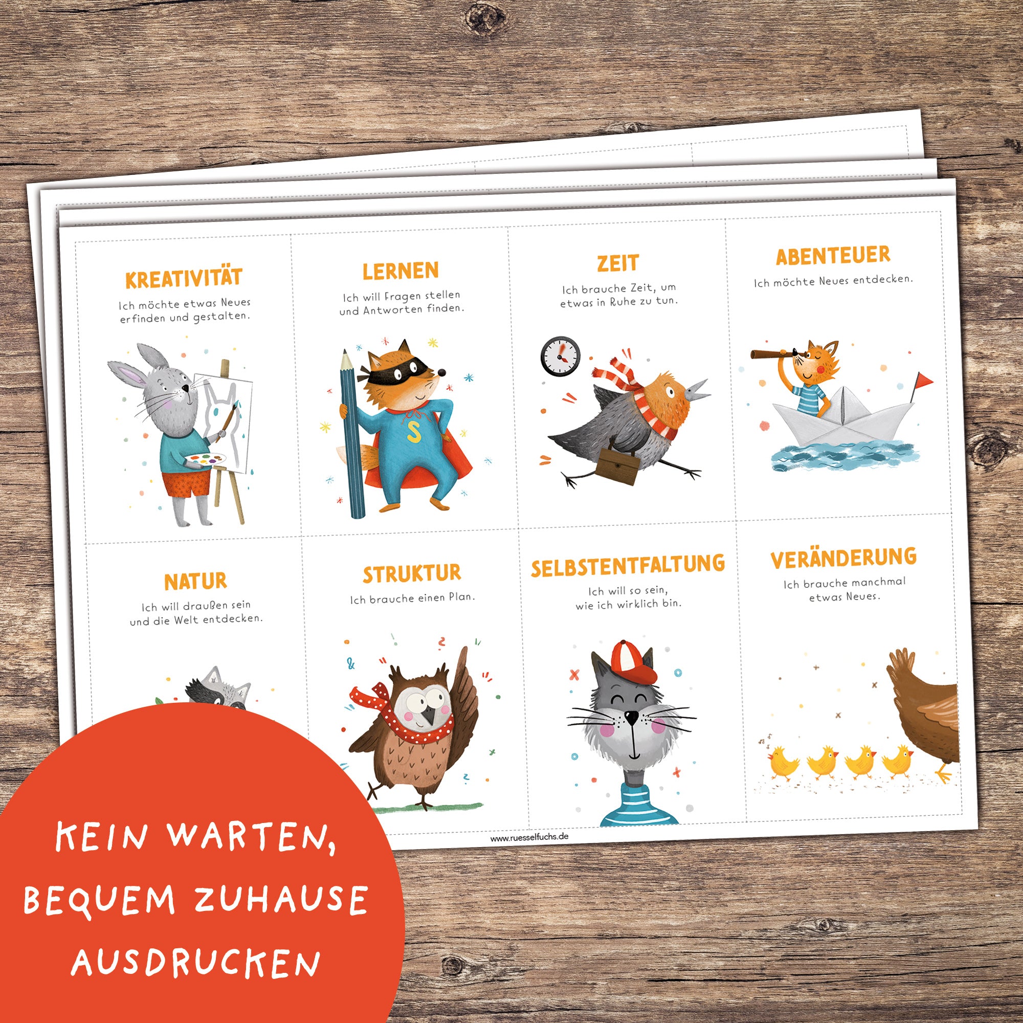 Starke Wünsche – Bedürfniskarten für Kinder | PDF Download