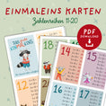Bild in Galerie-Betrachter laden, Einmaleins-Karten 11–20 für Kinder | PDF Download
