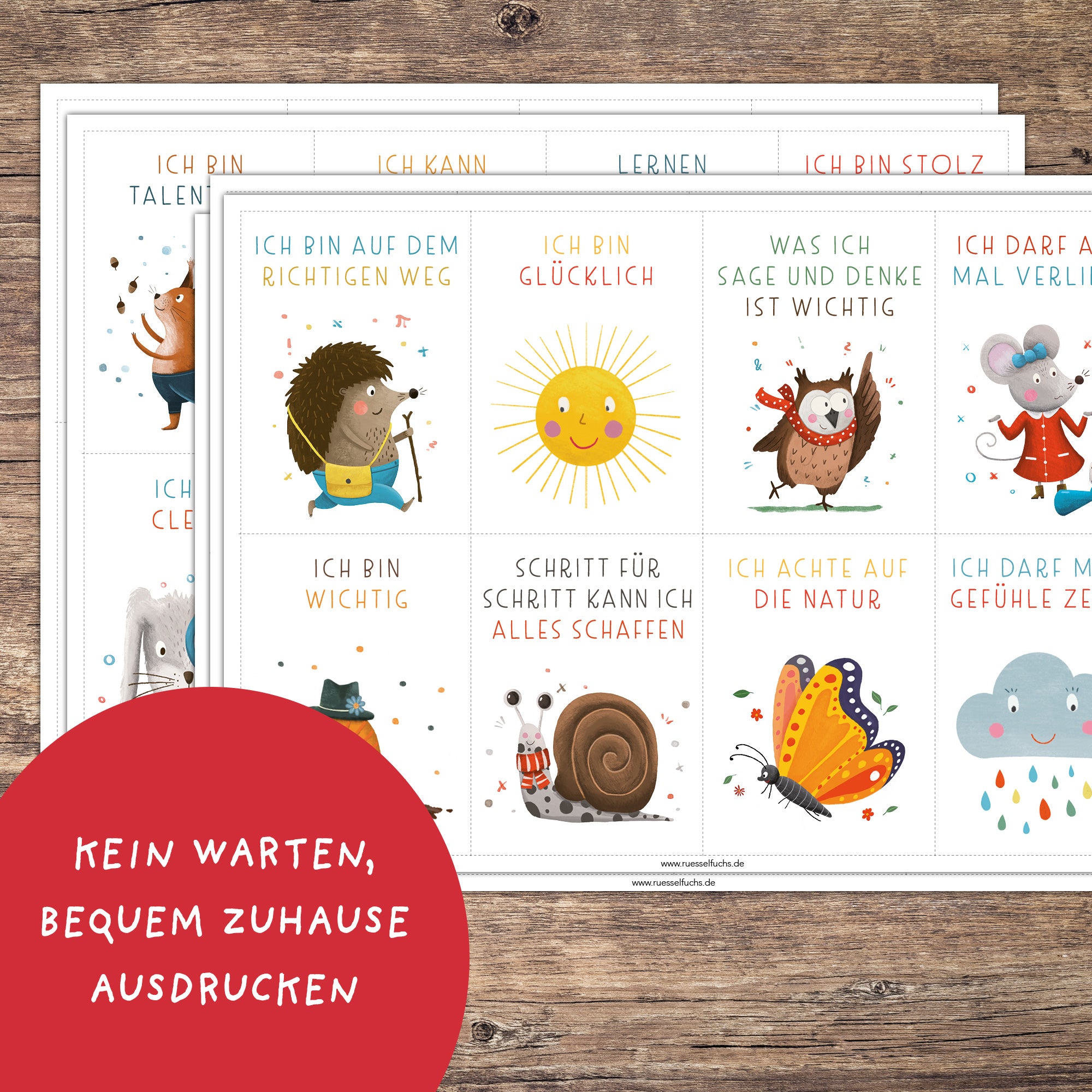 Starke Gedanken – Affirmationskarten für Kinder | PDF Download