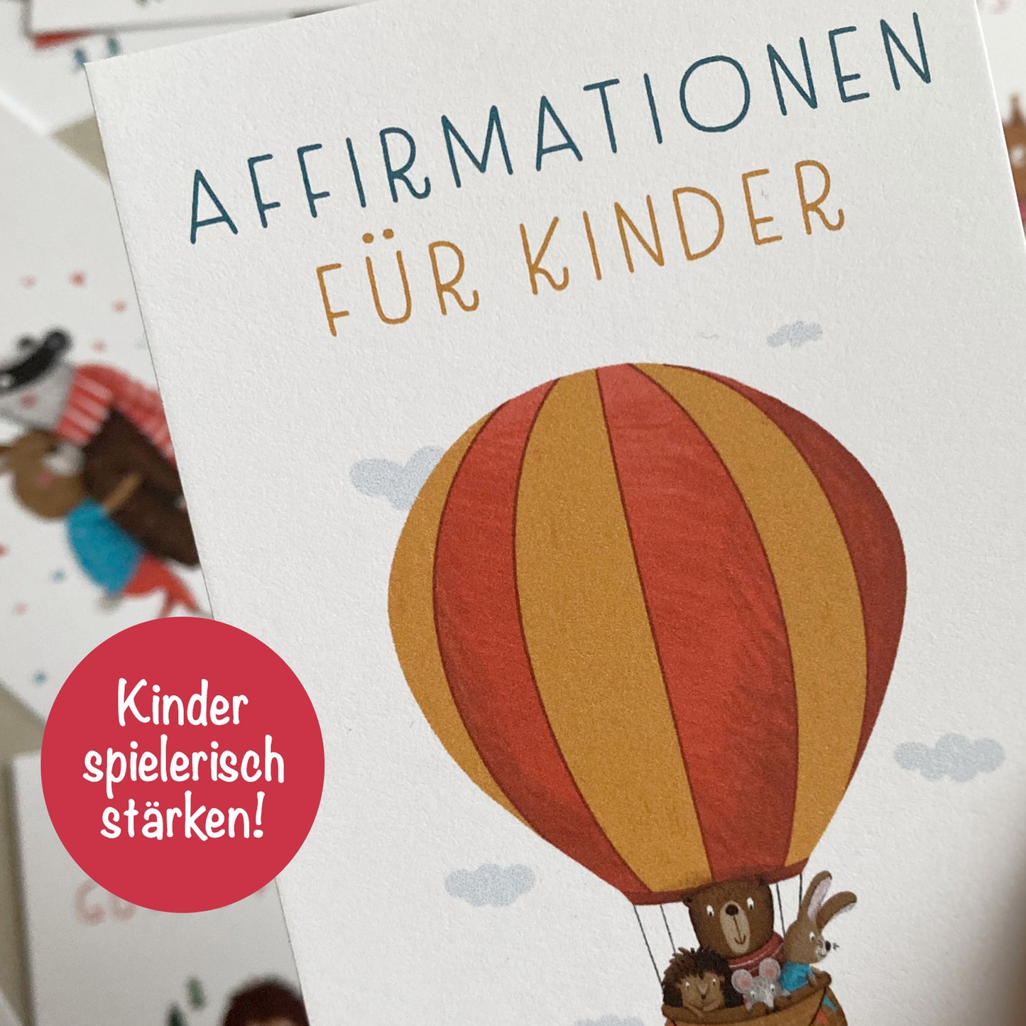 14 Affirmationskarten für Kinder im Stoffsäckchen