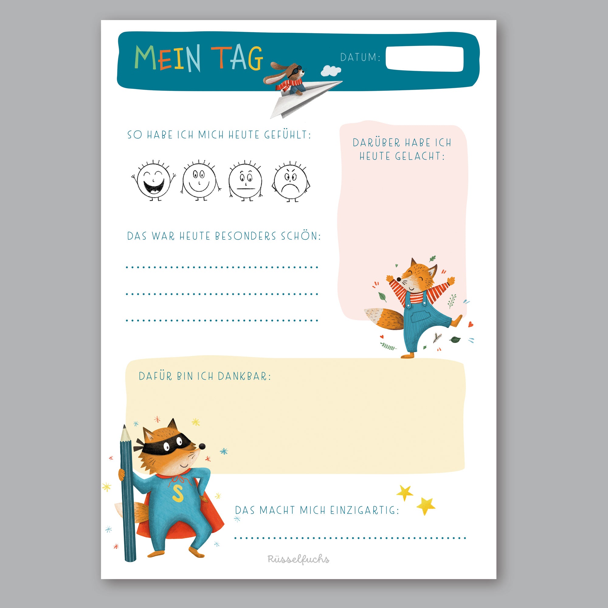 So war mein Tag – Tagesrückblick für Kinder | PDF Download