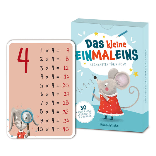 Einmaleinskarten mit Zahlenreihen 1-10 inkl. Lerntipps & Übungen