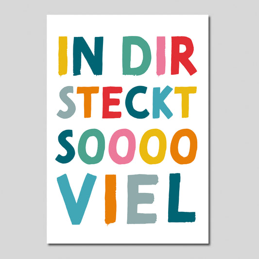 Postkarte Affirmation "In dir steckt sooooo viel"