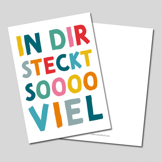 Mutmacher-Postkarte "In dir steckt sooooo viel"