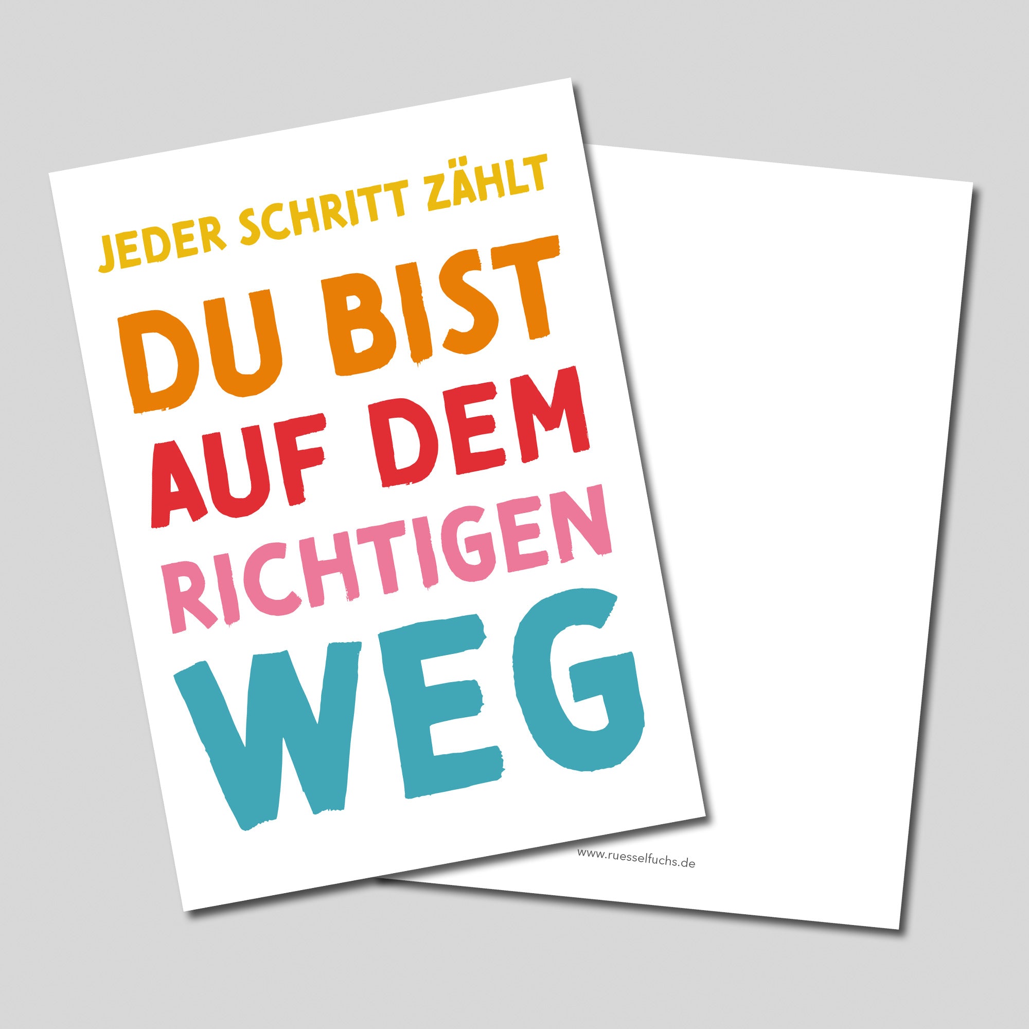 Mutmacher-Postkarte "Du bist auf dem richtigen Weg"