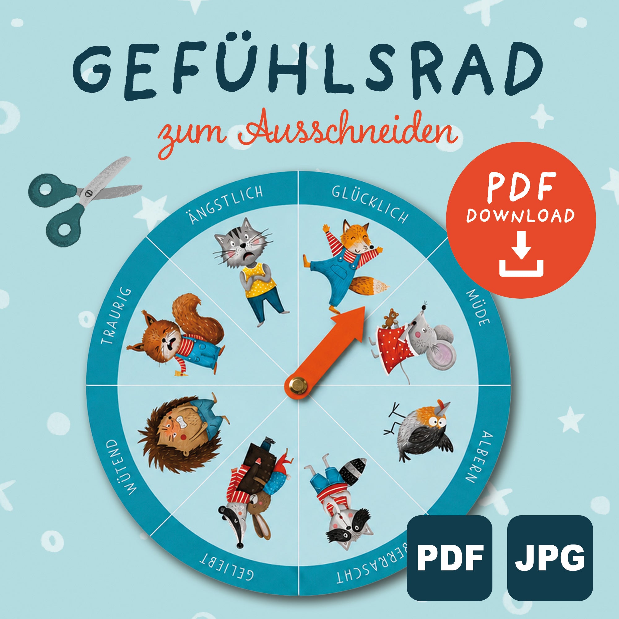 Gefühlsrad für Kinder zum Ausdrucken | PDF Download